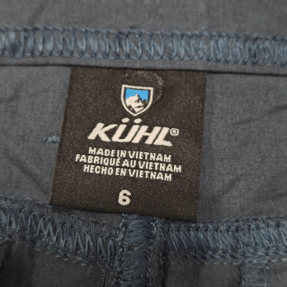 Kuhl freeflex Cargo Shorts Womens 6 Blue Gray Style 6417 Hiking Outdoor Trail - Picture 3 of 9